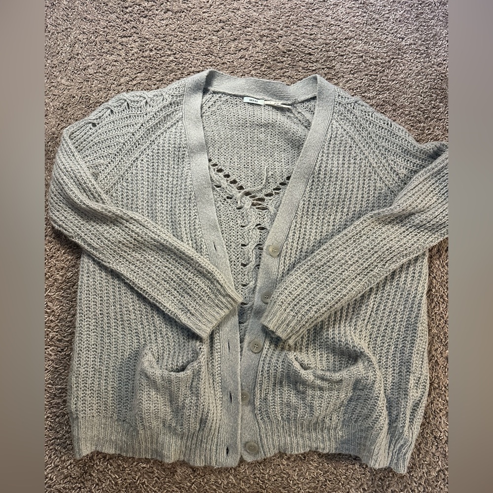 Kimchi Blue Gray Cardigan - Size Large